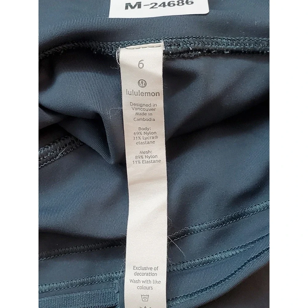 Lululemon Women Activewear Pants 6 Teal‎ Train Times Crop Yoga Legging